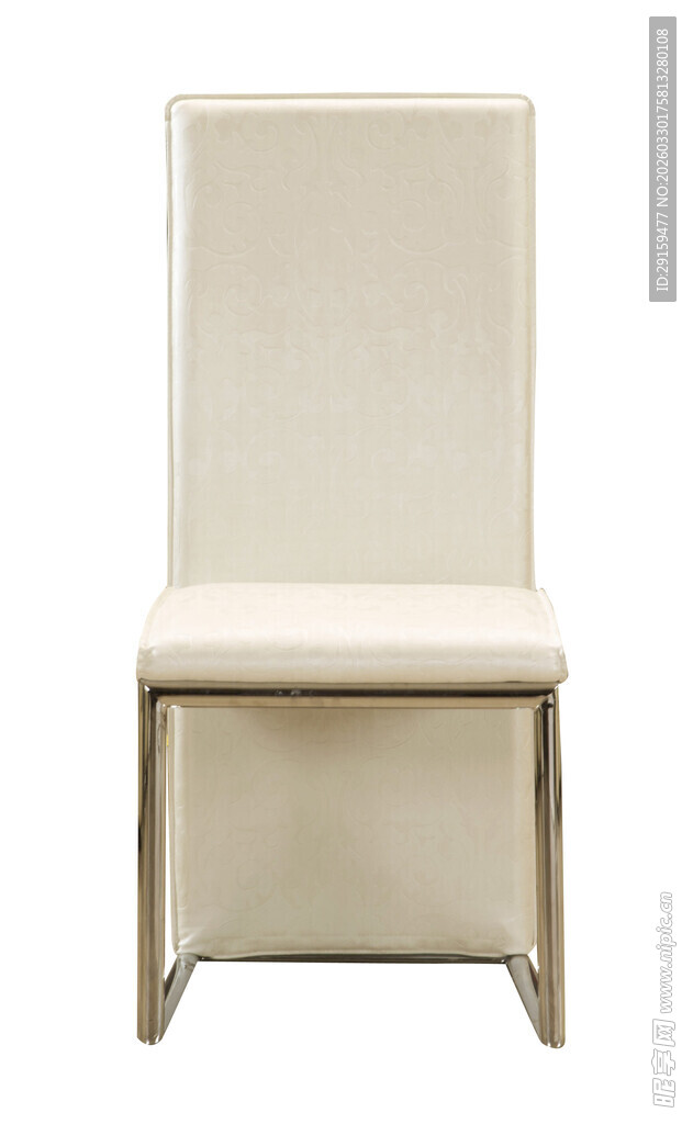 简约米色皮质餐椅