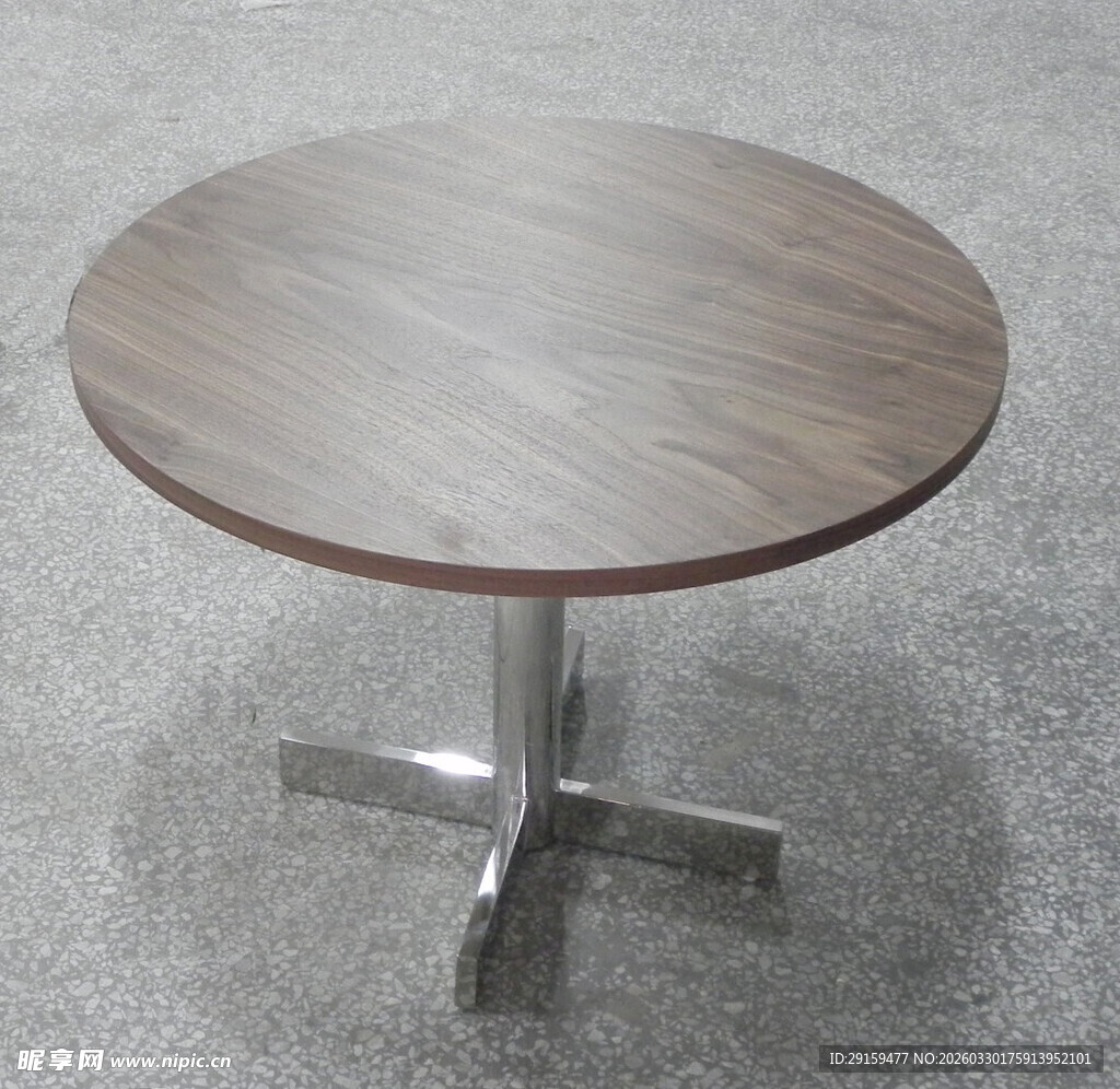现代简约圆形木质金属桌