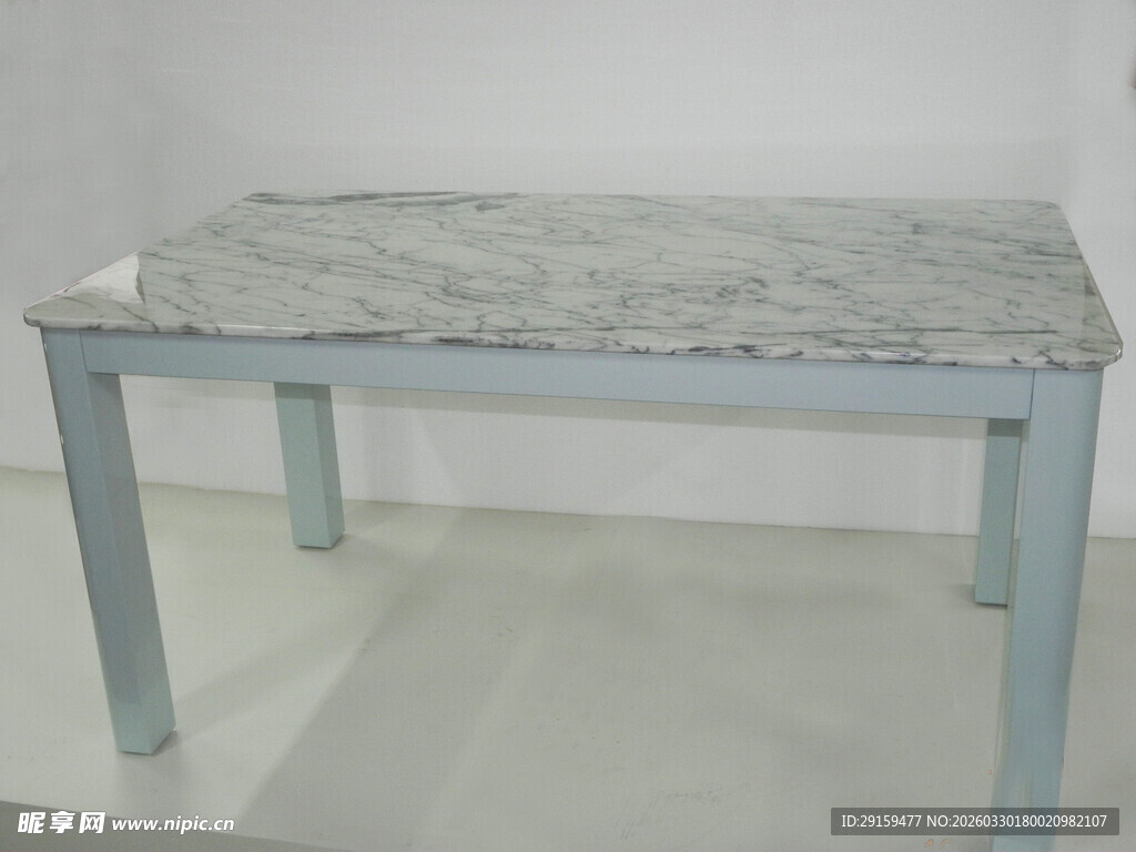 浅蓝色大理石面简约小桌