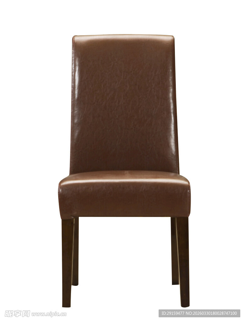 棕色皮质餐椅