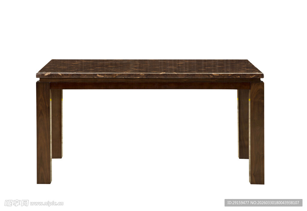 复古木质长方形餐桌