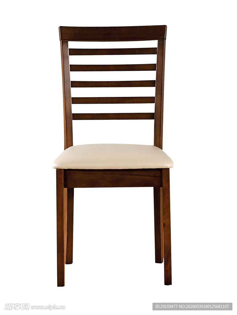 木质条纹靠背餐椅
