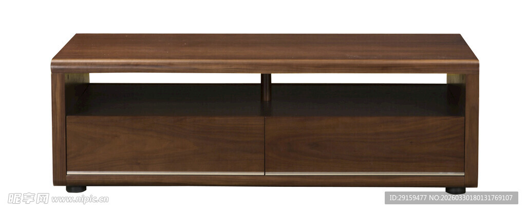 棕色木质电视柜展示