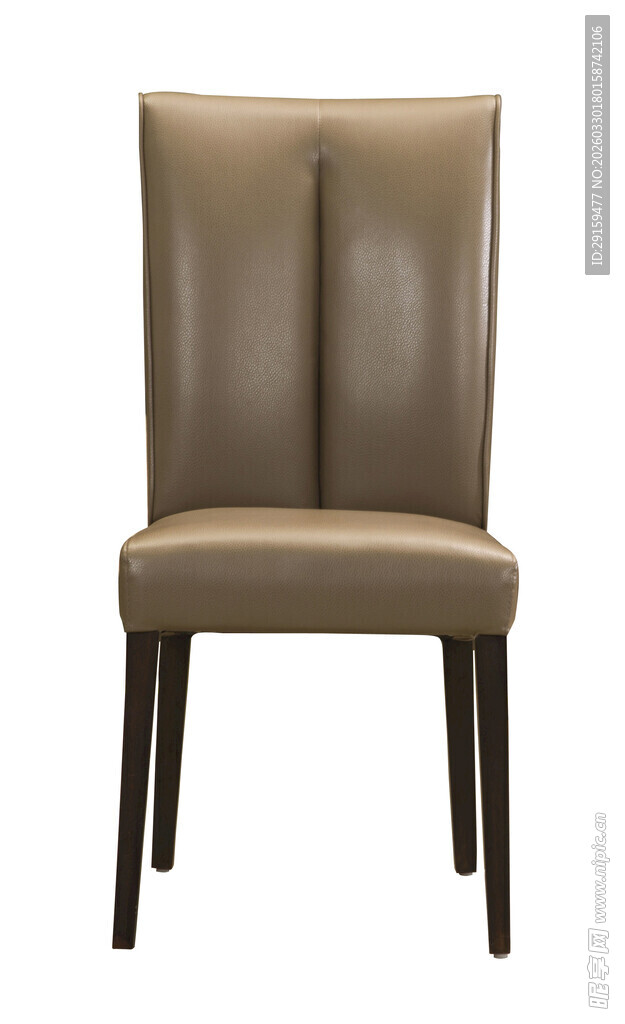 棕色皮质高背椅