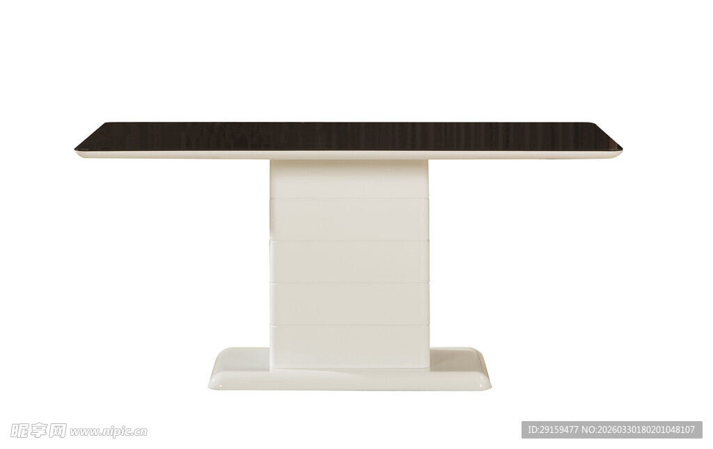 现代简约风格白色餐桌