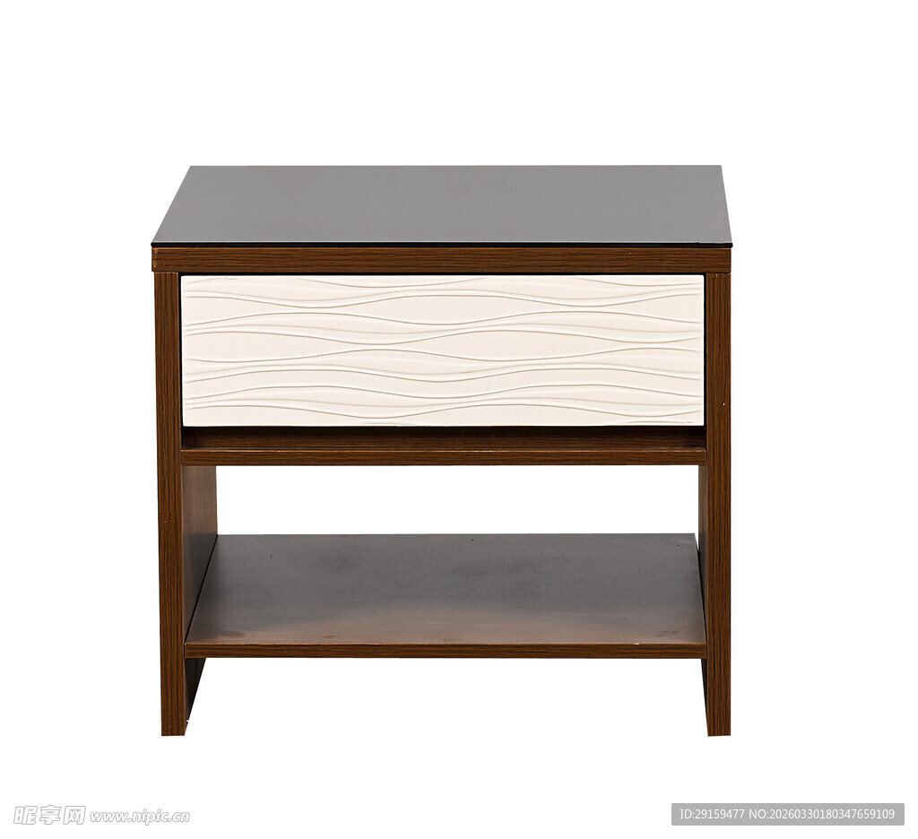 简约木质双屉床头柜