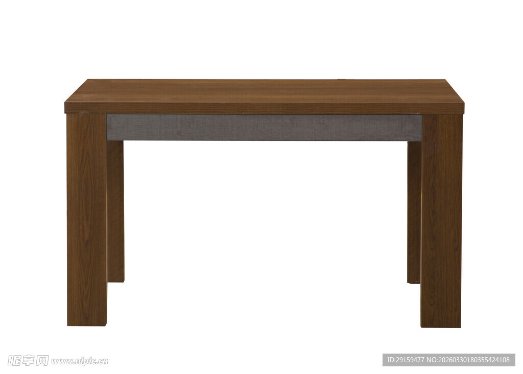 简约棕色木质桌