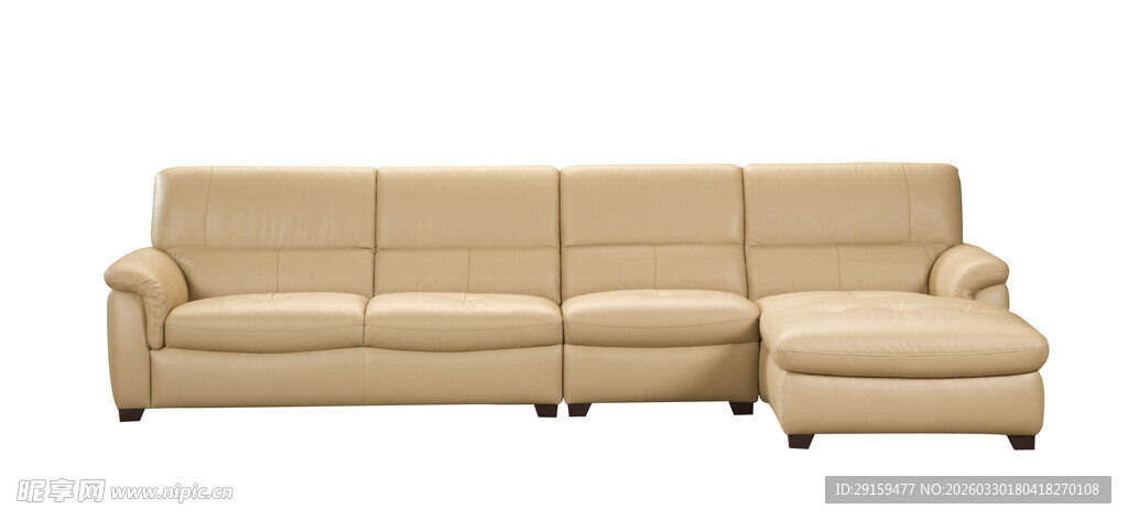 米色L型时尚沙发