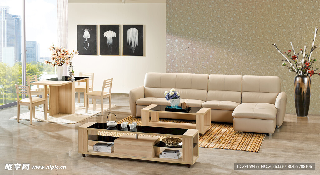 现代简约风格客厅布置