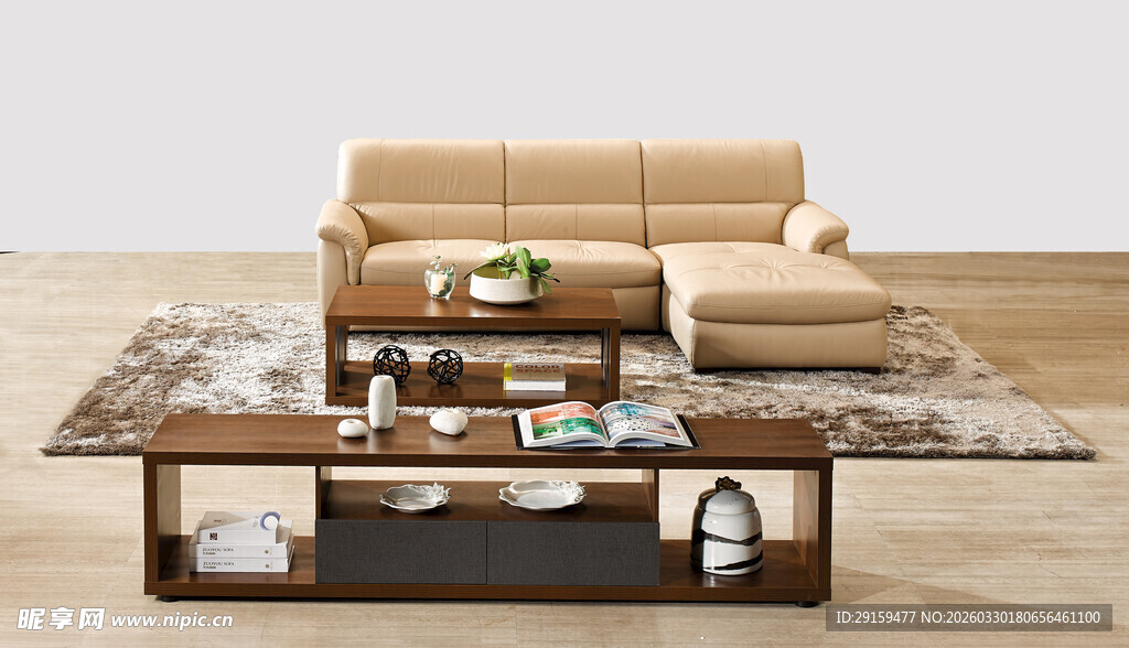 现代简约风格客厅茶几沙发