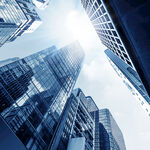 都市摩天大楼仰视景观