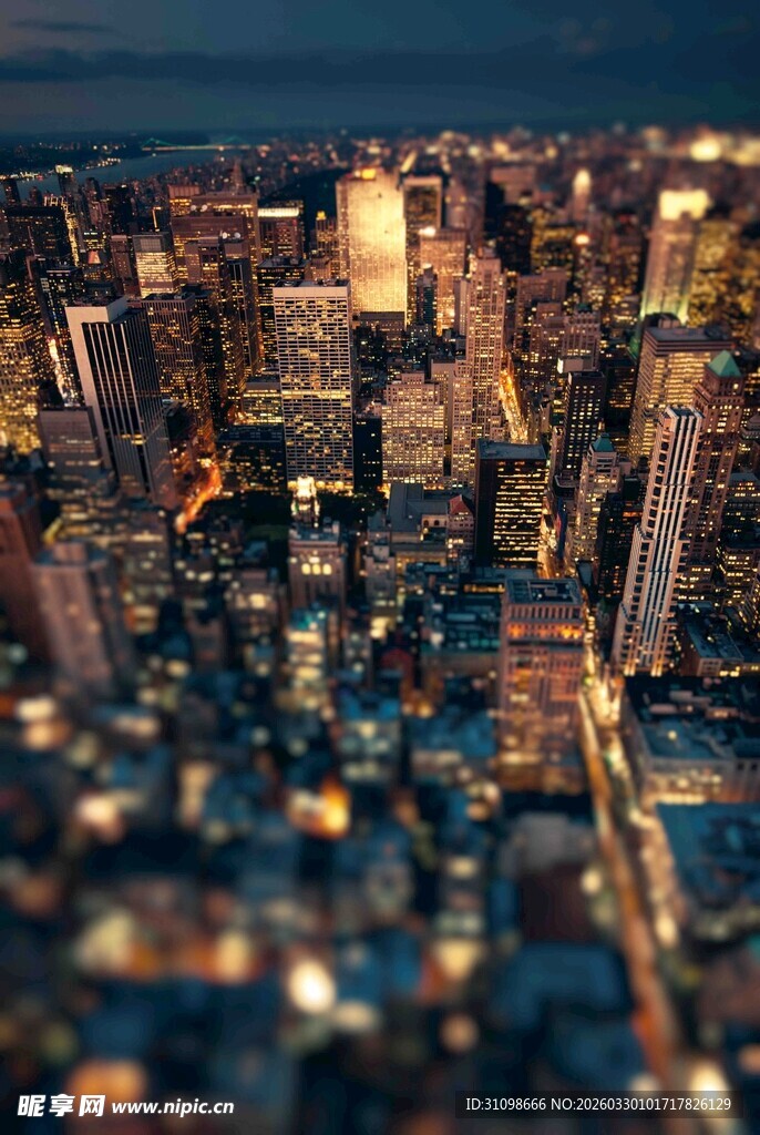 璀璨都市夜景俯瞰图