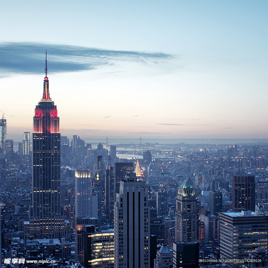 城市天际线壮丽景观