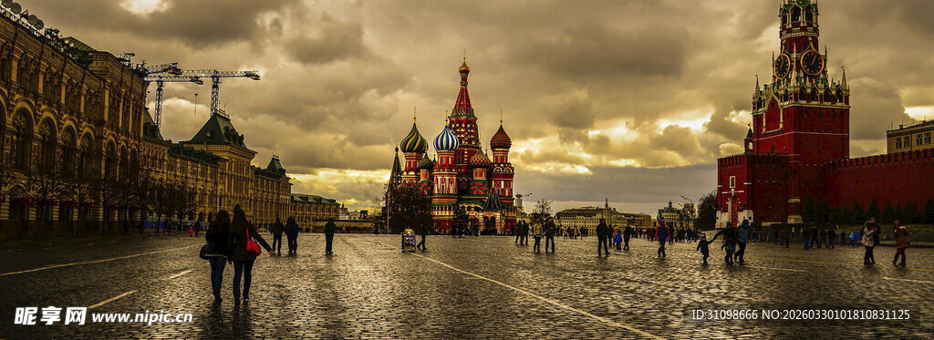 莫斯科红场雨后迷人景象