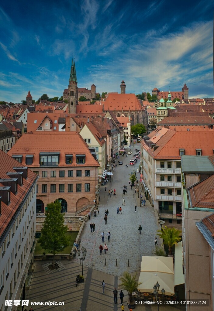 德国老城风光俯瞰