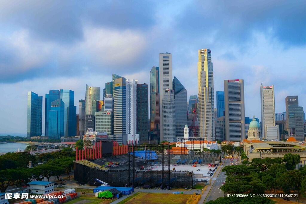 新加坡城市天际线景观