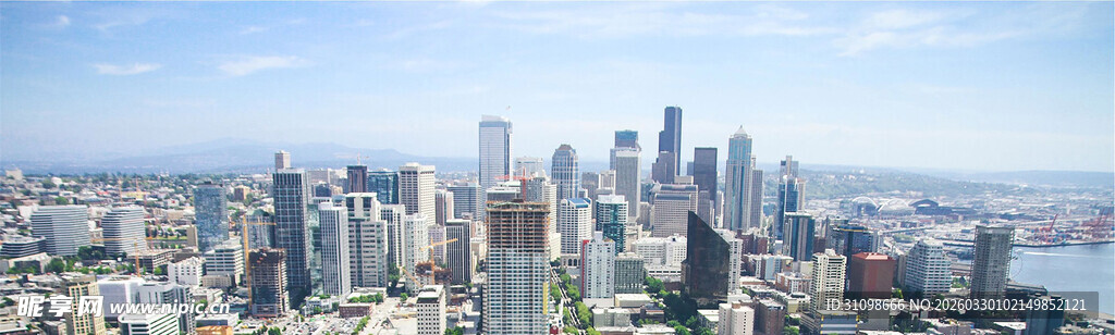 繁华都市天际线景观