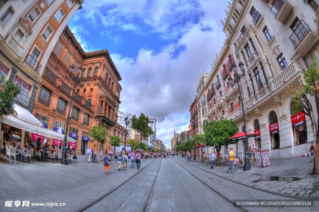 欧洲城市街道风光