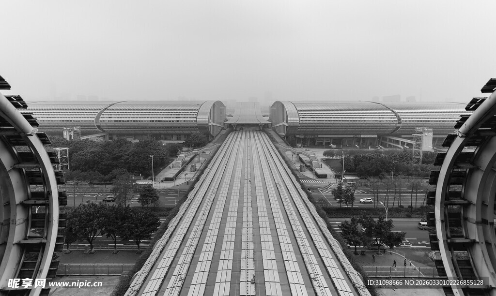 俯瞰宏伟建筑景观