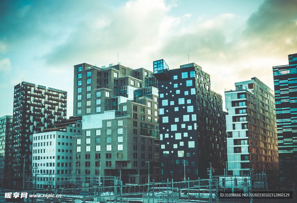 未来感都市高楼建筑景观