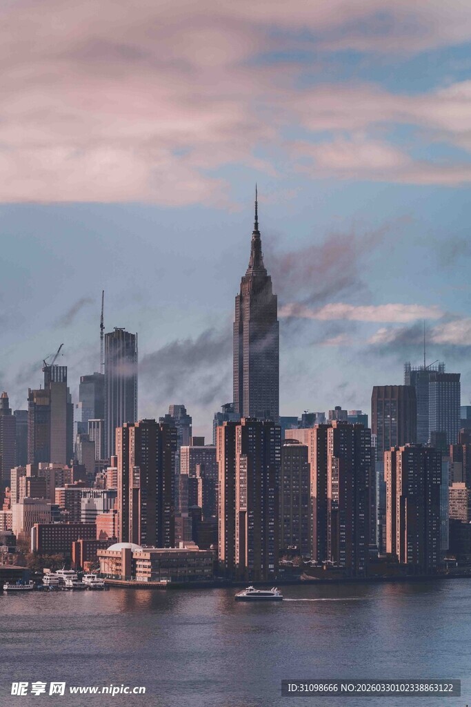 纽约城市天际线壮丽景观