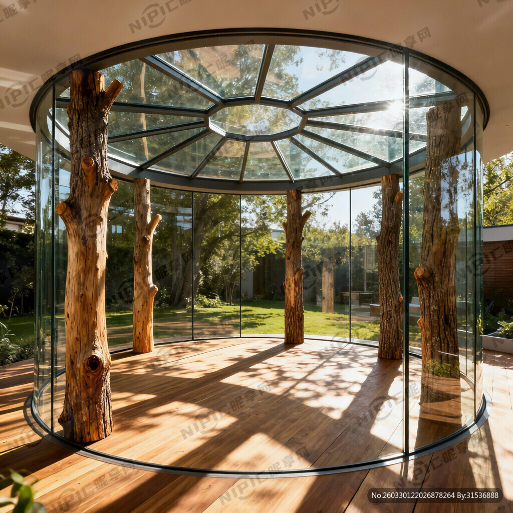 圆型树桩阳光棚3米直径