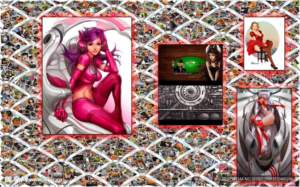 科幻风格游戏角色及道具展示