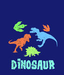 可爱恐龙图案T恤设计