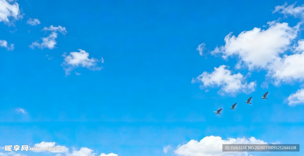 蓝天飘白云的美丽景象