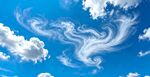 蓝天下的奇幻卷云