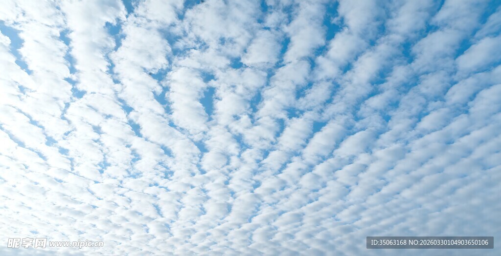 天空中的美丽絮状云朵