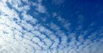 蓝天下的絮状云朵