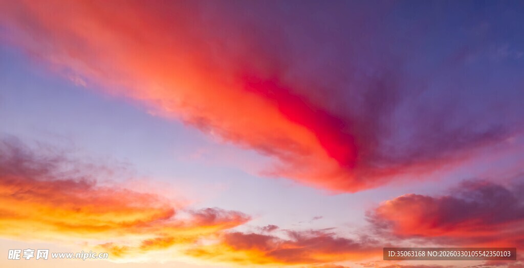 绚丽晚霞天空美景