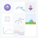 简约几何图形与线条图标集