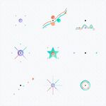 多彩创意星星装饰元素