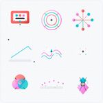 多彩抽象图标集合