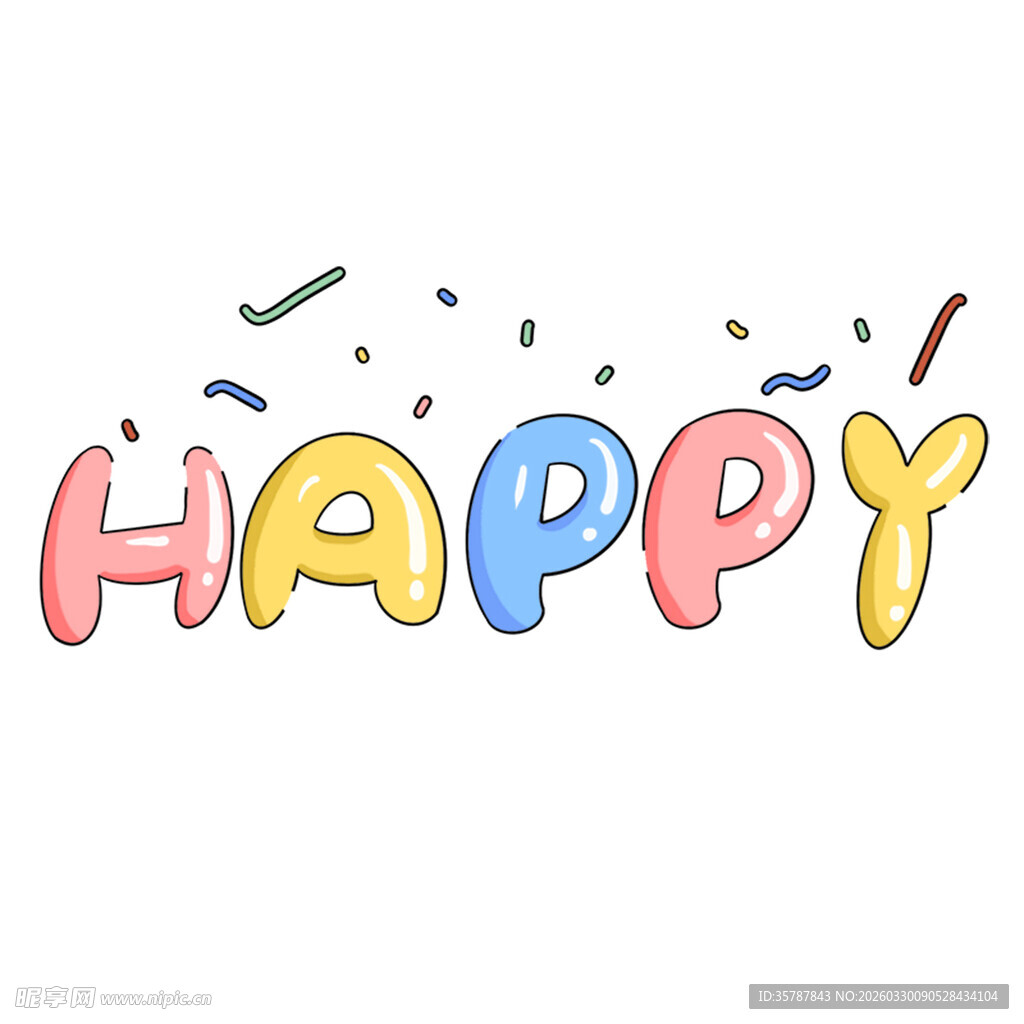 快乐英文装饰图案