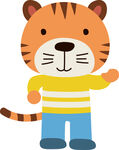 卡通小老虎形象展示