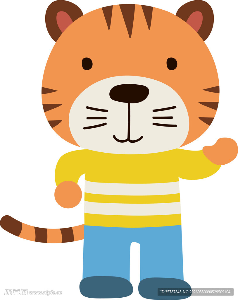 卡通小老虎形象展示