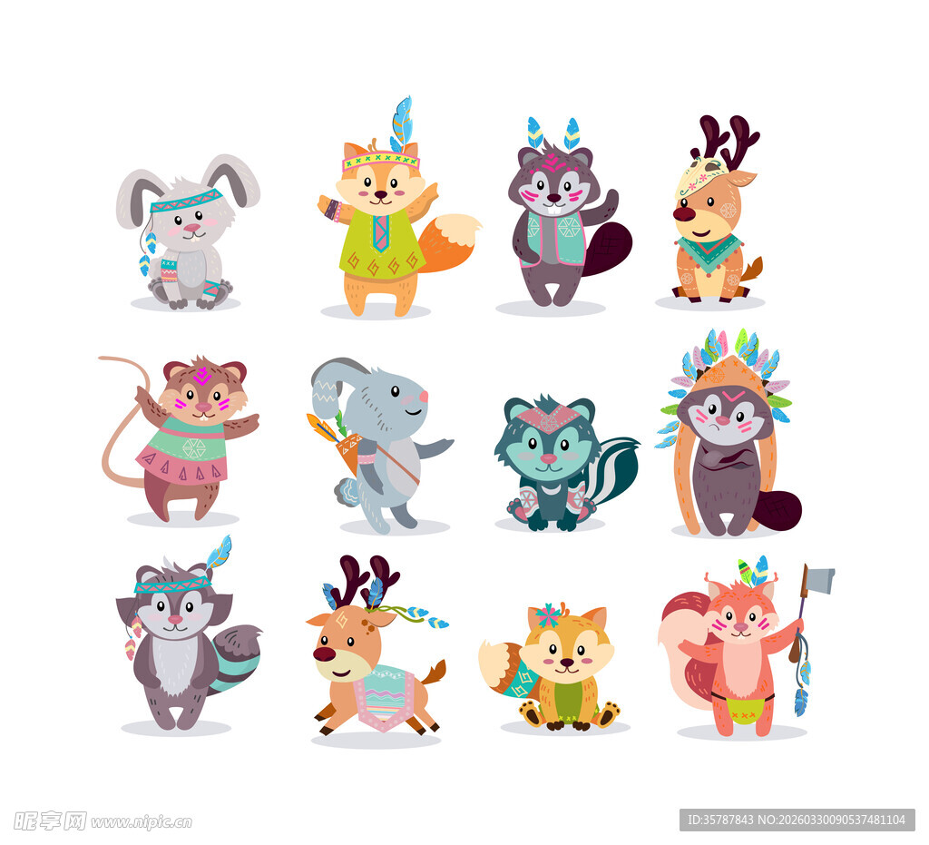 可爱动物卡通形象集合