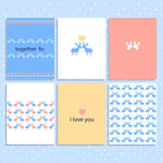 可爱卡通风格卡片设计