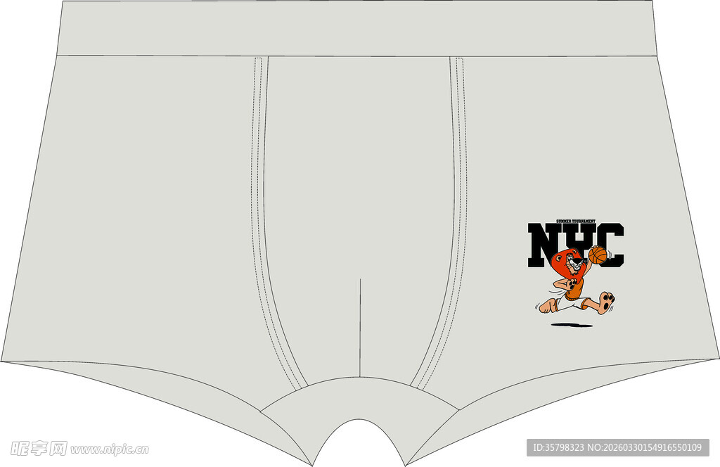 男士印花平角内裤