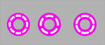 粉色发光圆环图案