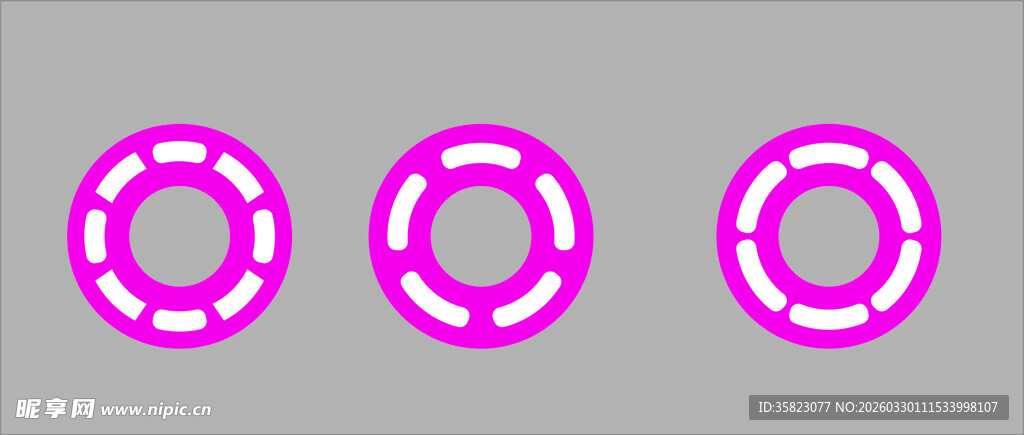 粉色发光圆环图案