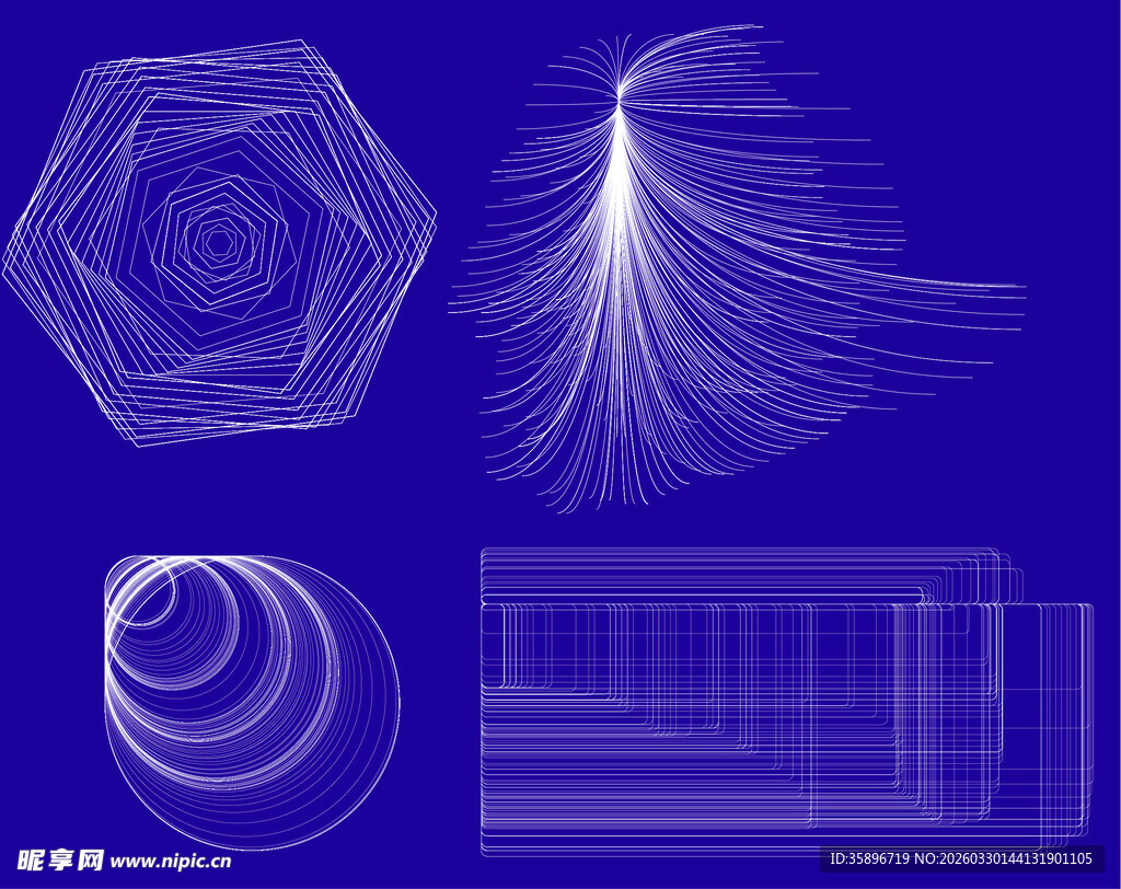 科技感几何抽象线条图形