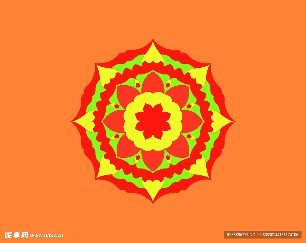 多彩几何花纹图案