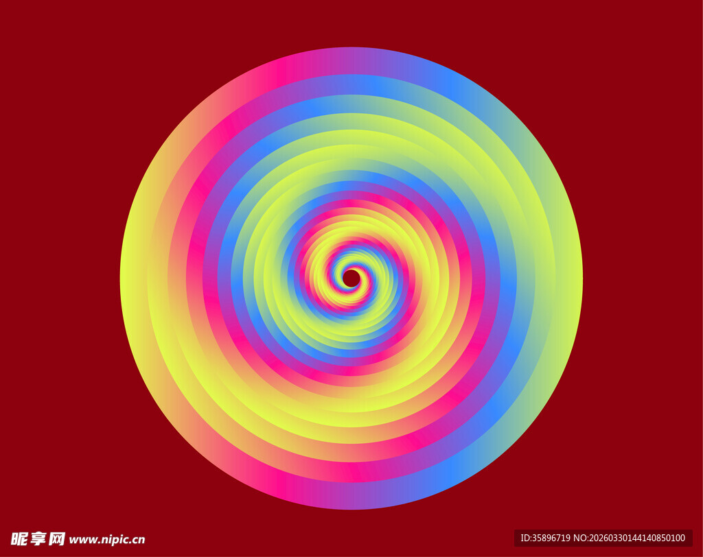 彩色螺旋图案