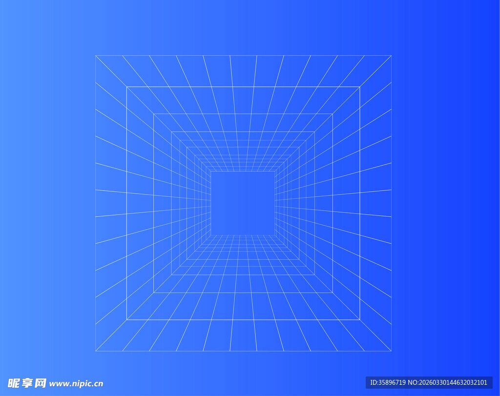 蓝色网格几何图案背景
