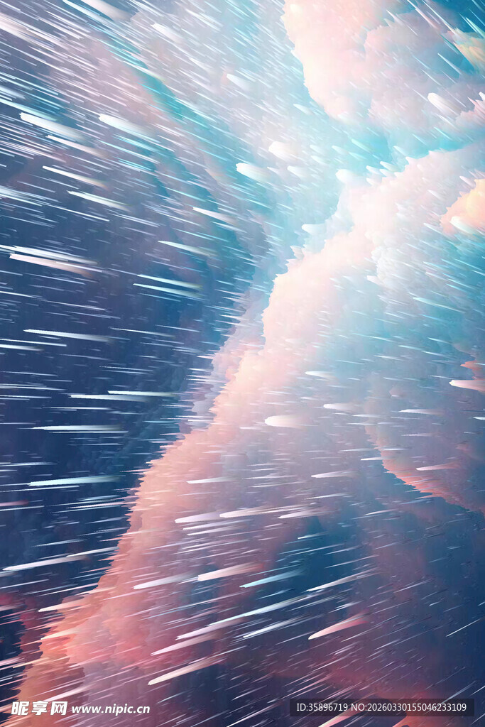 梦幻星空流星绚烂景象