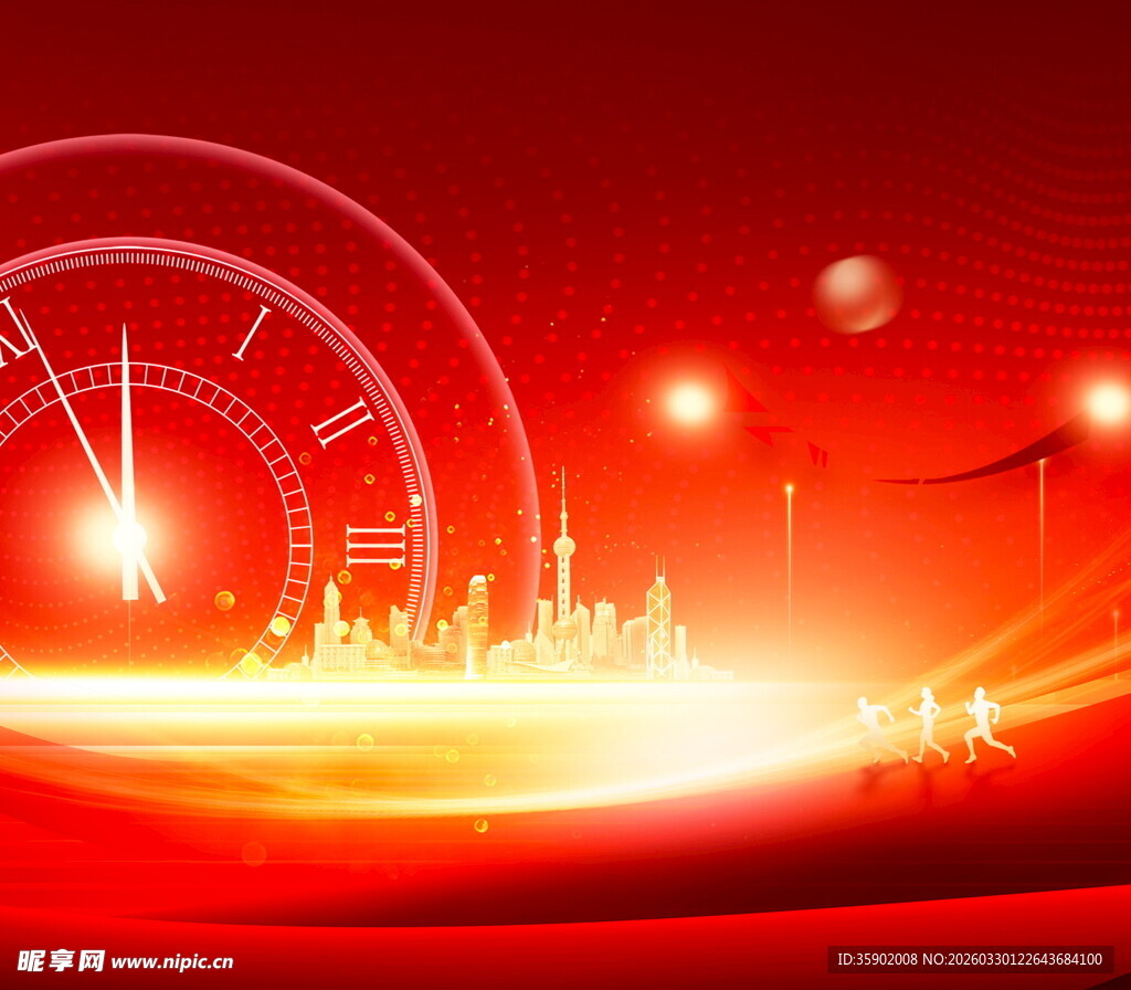 红色动感速度背景图